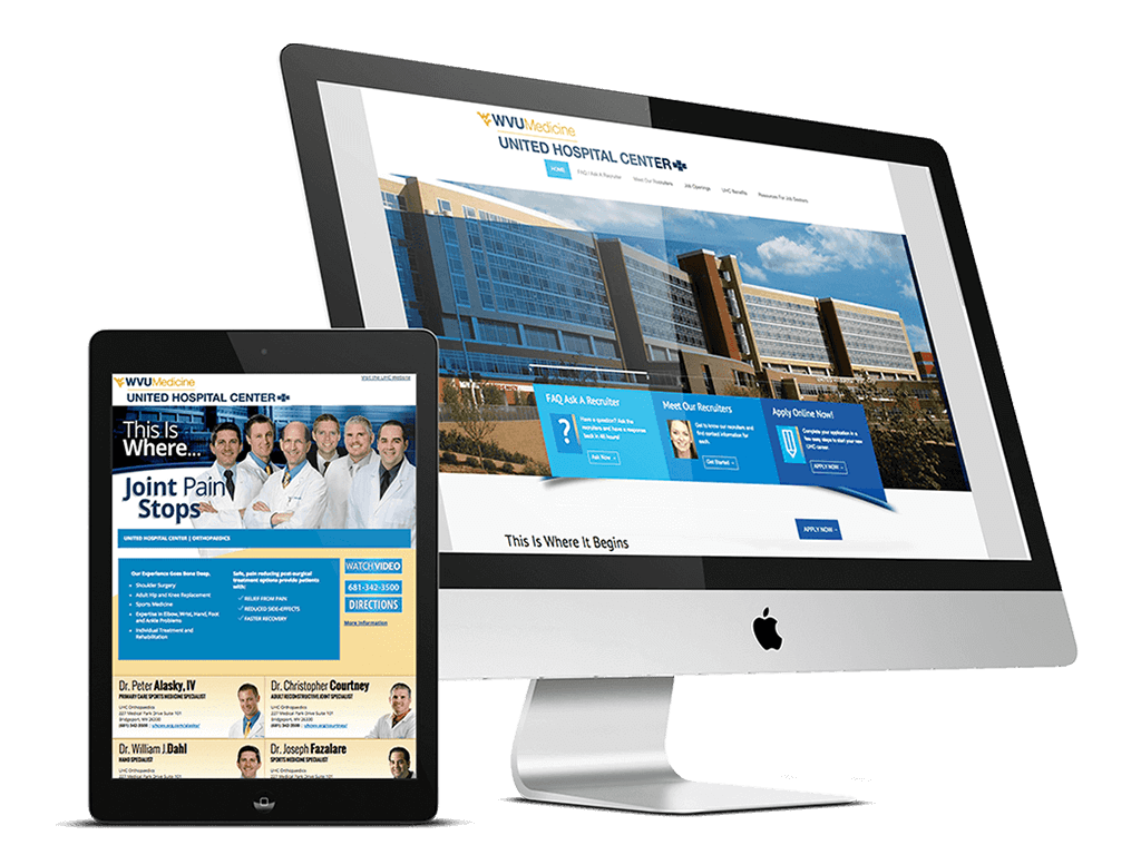 The New United Hospital Center's Healthcare Recruitment Website
